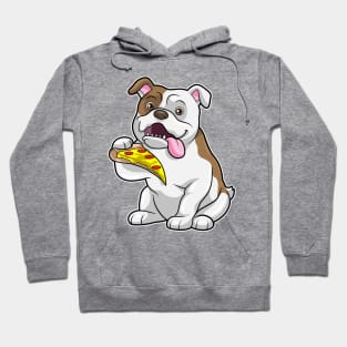 Bulldog with Piece of Pizza Hoodie